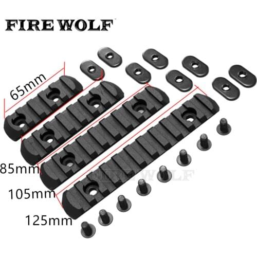 Pack Of 4 Pcs Tactical Airsoft Polymer Picatinny Rail For Handguard Compatible With Fashlight Laser Scope Saiga Quad Rail