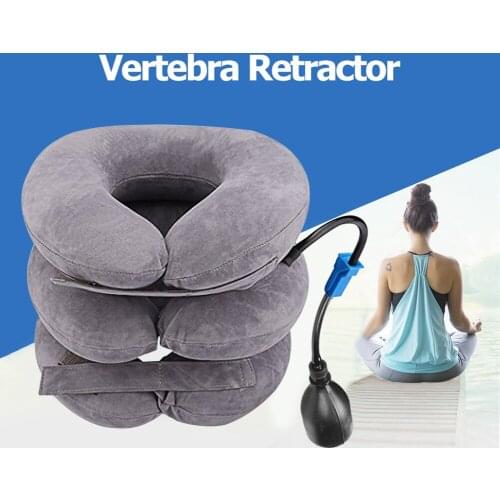 Neck Stretcher Inflatable 3 Tubes Air Neck Traction Apparatus Device Neck Cervical Collar Pillow Pain Stress Pain Relief Tractor