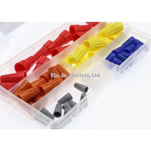 Screw type pressing cap, closed terminal, spring type connection cap, P1, P2, P3, P4, P6 combination set