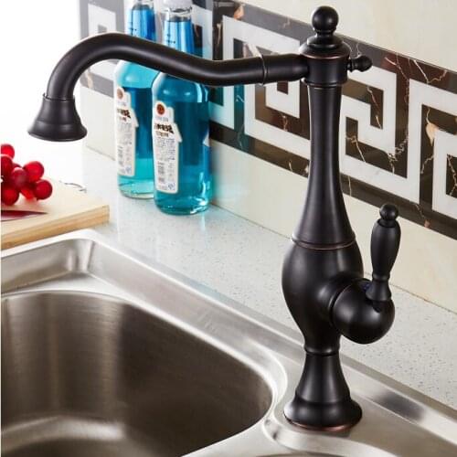 New Single Lever Kitchen Faucet with Mixer Hot and Cold Water Tap Pull Out ORB Painting Kitchen Sink Taps 4 Colors