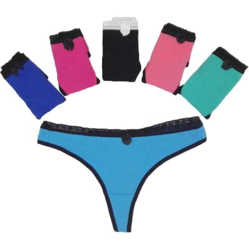 OURBLOG 5 Pcs/lot Women Underwear Sexy Thongs And G Strings Cotton Female Floral Print Lingerie G String Panty Panties For Girls
