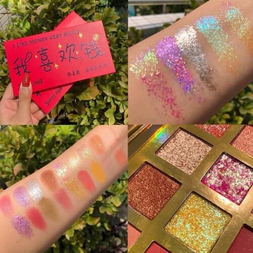 18Color Glitter Shimmer Matte Eyeshadow Pallete Eye Makeup Metallic Diamond Pigmented Eyeshadow Palette Make Up Palette Cosmetic