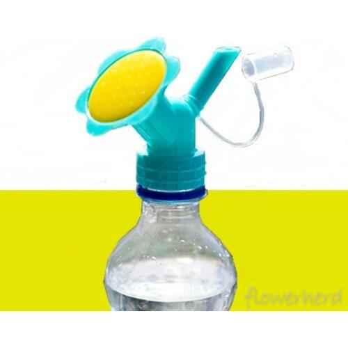 2pcs/lots 28cm Bottle Plastic Sprinkler Nozzle for Flower Drinks Bottle Watering Cans Home Garden Portable Potted Plant Waterer