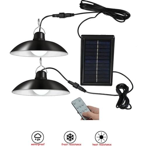 Retro Lampshade Solar Pendant Chandelier solar Lamps Lights Bright Wireless Garden Decoration Light Outdoor Lamp Solaire Tuinver