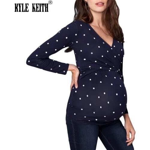 Plus Size Women Pregnancy Clothes Tshirt V Neck Nursing Clothes Breastfeeding Long Sleeve Maternity Pregnant T Shir Enfermera