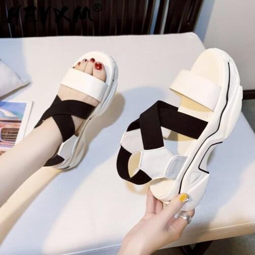 Womens Sandals Platform Summer Shoes Ladies 2021 Sneakers Sandals Buckle Strap Hook Loop Woman Fashion Thick Bottom Female Shoe