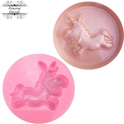 DIY cartoon horse shape silicone mold fudge chocolate cake decoration Tools Kitchen Baking supplies