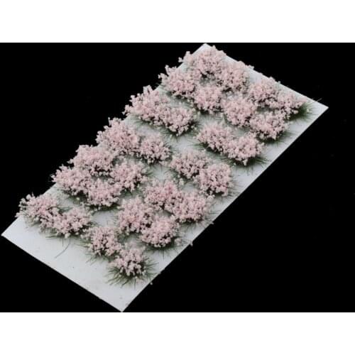 Pink 1：24 1：35 1：48 1:72 Static Grass flowering Tuft Self-Adhesive Model