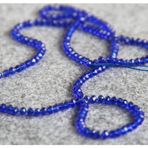 T8247 Charming 4X6mm Faceted Blue AB+ colorful glass Crystal beads!Fit For Making Bracelet&Necklace DIY Jewelry wholesale