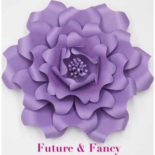 Dark Purple 1 piece Giant Paper Flowers Nursery Wall Decor Wedding Party Decor Bridal Shower Baby Photo Backdrop Large Flowers