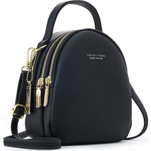 High Quality Women Mini Backpack PU Leather Soft Touch Small Backpack Multi-Function Female Ladies Shoulder Bag Girl Travel Bag