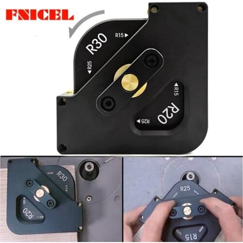 4 in 1 Wood Panel Radius Quick-Jig Router Table Bits Jig Corner Templates Kit R15-R20-R25-R30