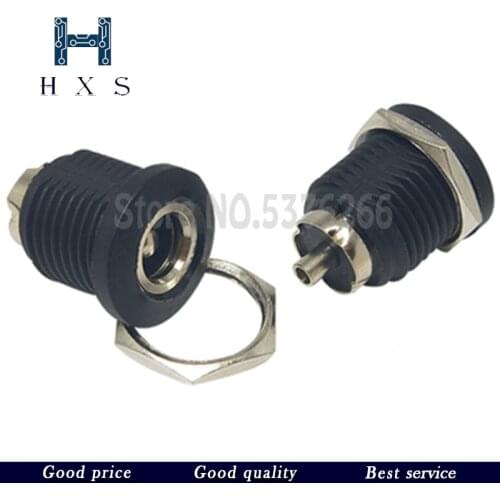 5Pcs DC Large Current Charging Jack 5.5x2.5mm / 5.5x2.1mm Female Panel Mount Connector 5.5x2.5/2.1mm Socket Connector