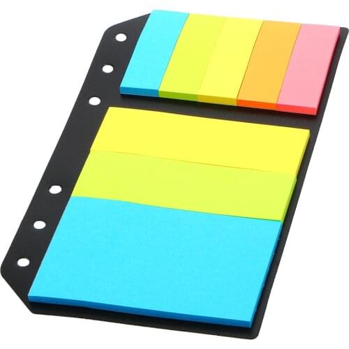 6 Holes Binder Sticky Notes A5A6 Planner Accessory Colored Office School Supplies Planner Spiral Filler Papers