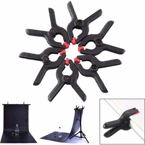 6pcs Studio Clamp Photo Studio Clip Spring Clamps For Photography Backdrop Background Stand Clips Camera Accessories