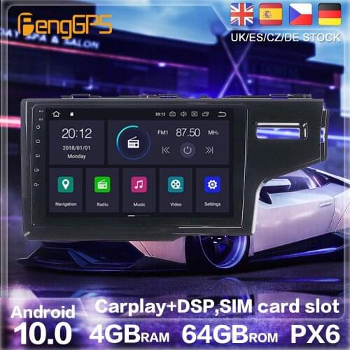 Android 10.0 Radio Stereo For Honda Jazz 3 2015-2020 Fit 3 GPS Navigation Car DVD Player Multimedia Auto Radio Player HeadUnit