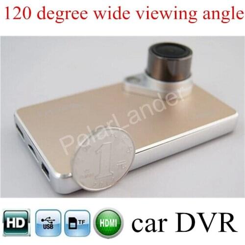 Free shipping Car DVR Camera HD H2000 Auto Registrator video recorder night vision loop recording dash cam 2.7 inch LCD screen