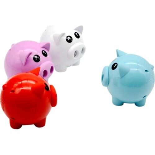 Cute Pig Bluetooth Speaker Portable Card Subwoofer Support FM Radio TF Card with 1200mAh Large Battery