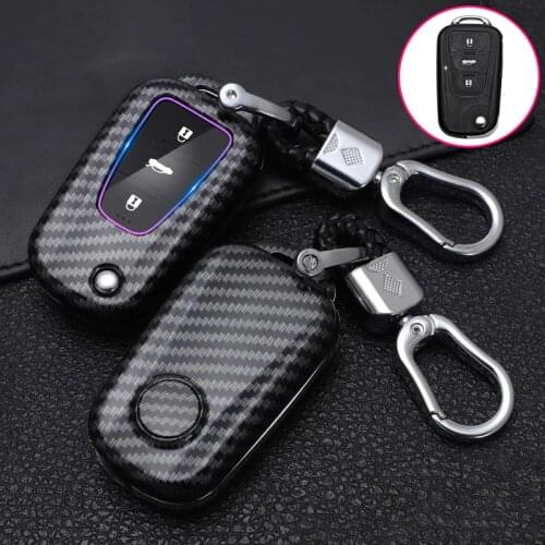 ABS Carbon Fibe Car Remote Key Case Full Cover Protect Fob For Roewe 350 360 750 W5 For MG MG3 MG5 MG6 MG7 GT GS 3 Button Shell