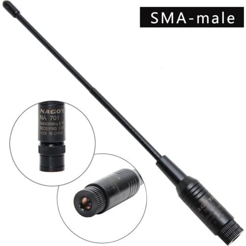 Nagoya NA-701 SMA-Male Dual Band 144/430Mhz 2.15dB Antenna NA701 for Baofeng TYT TH-UV8000D/E Wouxun KG-UV8D Walkie Talkie Radio