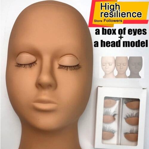 Training Lash Mannequin Head With Eyelid Kit Supplies Professional Practice Eyelash Mannequin Head For Lashes Extension