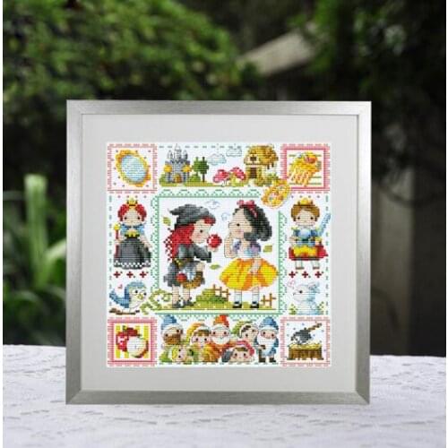 Hh TOP Cross stitch kits Counted Cross Stitch Kit Snow White Princess Wonderland Fairyland Fairy Tale Fairytale SO