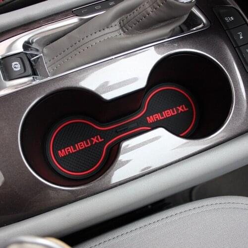 Car Door Groove Mat For Chevrolet Malibu 2016 2017 Non-slip Mats Interior Door Pad/Cup RED BLUE WHITE