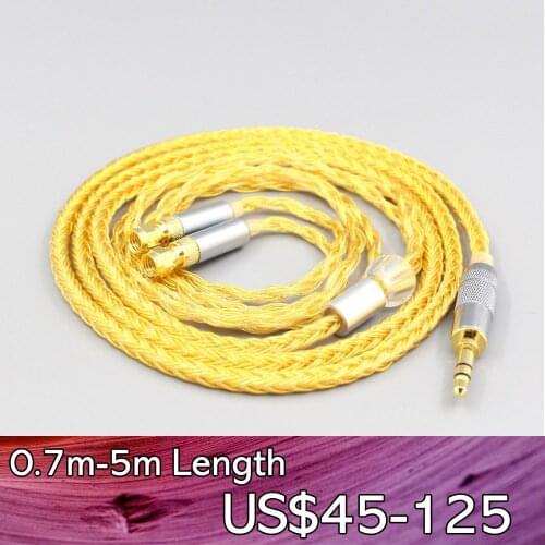LN007388 16 Core OCC Gold Plated Braided Earphone Cable For HiFiMan HE400 HE5 HE6 HE300 HE4 HE500 HE6 Headphone