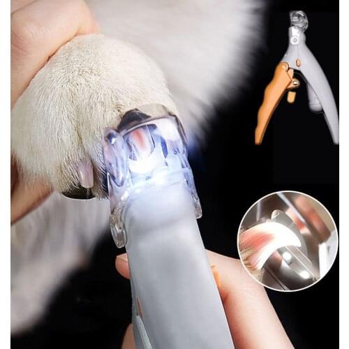 Pet Nail Clippers Cat Dog Scissors with Led Light 5X Magnifier Pet Nail Cutting Scissor Anti-cut Blood Line Pet Trimmer Cutting