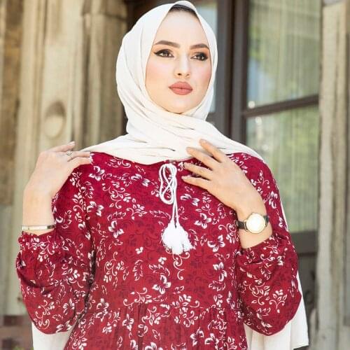Patterned Frilly Dress Turkey Muslim Fashion Hijab Islam Clothing Dubai Istanbulstyles Istanbul 2021