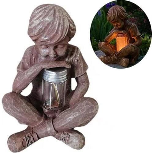 Resin Luminous Children Portrait Decoration Portrait Decoration Resin Character Creative Decoration Desktop Ornaments