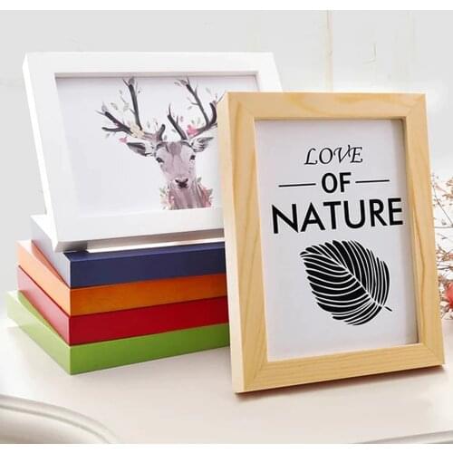 Simple Solid Wood Wall Hanging Children Picture PhotoFrame Set 7 inch 6 inch 5 inch Wedding Photo Christmas Decorations For Home