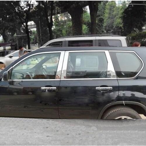 Car styling For Nissan X trail X-trail 2008-2013 Stainless Steel Door window trim cover trim window rain eyebrow decoration