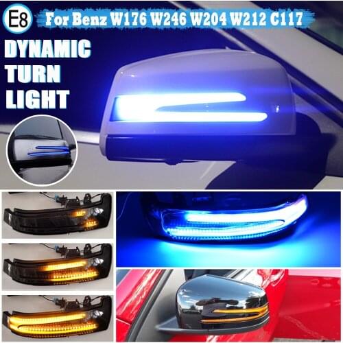 Bicolor LED Dynamic Turn Signal Blinker For Benz A B C E S CLA GLA CLS Class W176 W246 W204 W212 C117 X156 Mirror Flasher Light