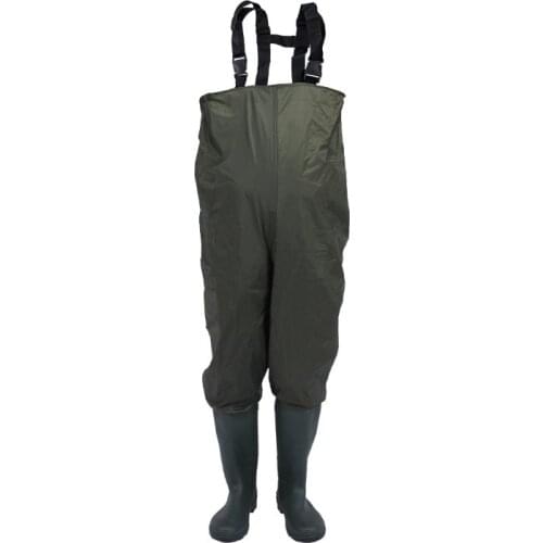 Outdoor Mens Breathable Pants With Non-slip Boots Nylon Waterproof Wading Jumpsuit Waders For Fishing Camping Overalls A70502