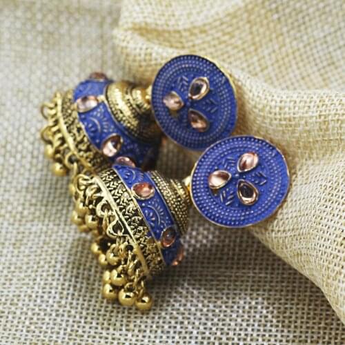 European and American Style Vintage Gold Metal Earrings for Women Boho Indian Palace Gypsy Drop Dangle Earring Party Jewelry