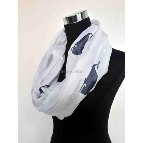 Whale Animal Print Womens Infinity Circle Scarf Gift Ideas
