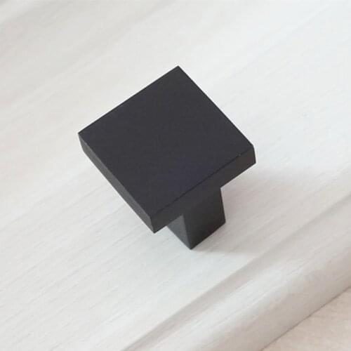 1pc Square Space Aluminum Furniture Handle Bathroom Cupboard Cabinet Drawer Pull Handle Knob Wardrobe Door Handle Black/White