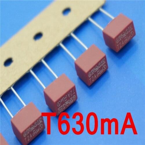 1000 pcs/lot) T630mA 250V TE5 Slow Blow Subminiature Fuse, UL VDE RoHS Approved, 630mA, 0.63Amp