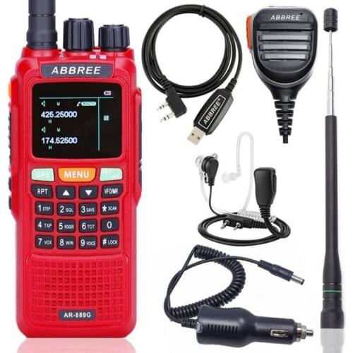 Abbree AR-889G Walkie Talkie GPS SOS 10W 999CH Night Backlight Duplex Repeater Dual Cross Band Receiving Hunting Portable Radios