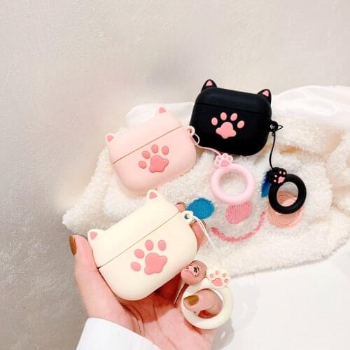 For AirPods1 2 Pro Earphone cases cartoon Cats paw pattern Silicone Protect Wireless Bluetooth Headset cover For Airpods 3 case