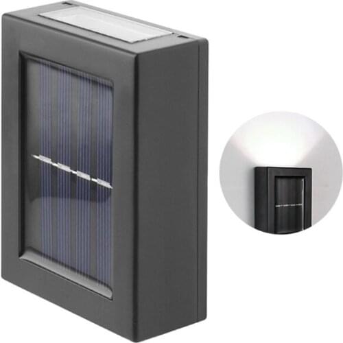 H58B Square Solar Power Garden Light Patio Waterproof Wall Fence Lamp Outdoor Yard Home Decor