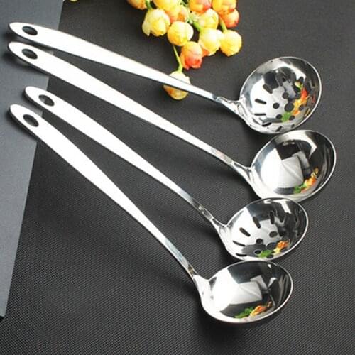 Hot pot soup spoon stainless steel soup slotted spoon thickened hot pot soup spoon table communal soup spoon porridge spoon