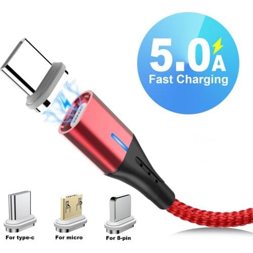 Magnetic Cable Micro USB Type C Magnetic Charging Cables Magnetic Charger for iPhone Samsung Huawei Xiaomi Quick Charge