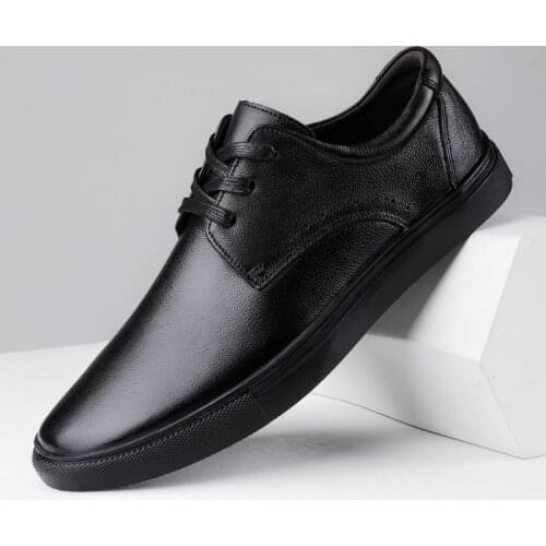 Mens Genuine Leather Casual Shoes High Quality Mens Sneakers Spring Autumn Leisure Walk Luxury Loafers Male Moccasins Shoes Men