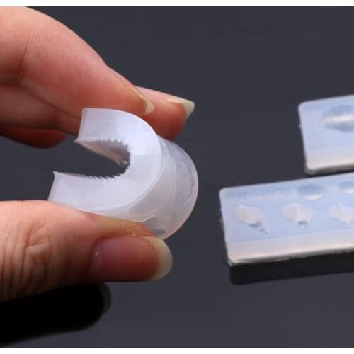 N7MF 3Pcs DIY Conch Shell Starfish Shape Silicone Mold Nail Art Template Jewelry Make