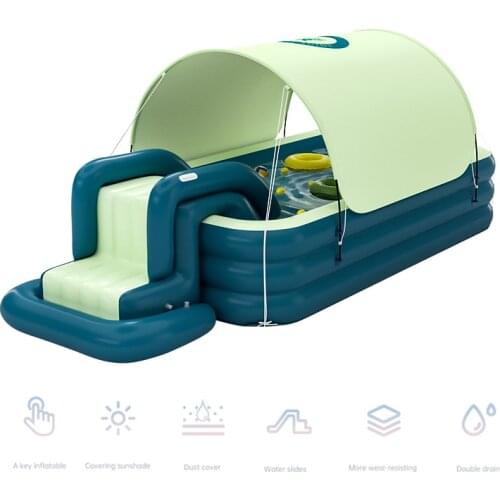 Pop Up Swimming Pool Inflatable Slide Playground Pool Supply Portable Water Play Recreation Facility Outdoor Water Party