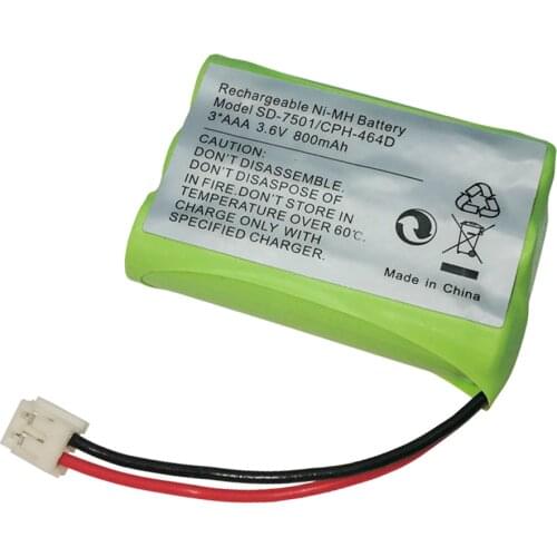 3.6V 800mAh Ni-MH Battery for SD-7501 V-Tech 89-1323-00-00 AT & T Lucent 27910 CPH-464D 3*AAA 3.6V Replacement BATTERY
