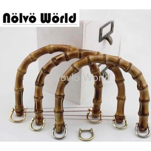 4-10 pieces Big size inner wide 12.5-13cm Real Bamboo Handle for Purse crochet bags,Design Bags knit bags bamboo handle