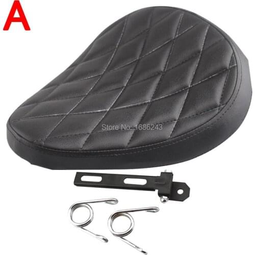 2"Spring /3" Spring Swivel Solo Driver Seat Pad Saddle +Mount Bracket Fits For Sportster 883 Bobber Chopper Custom